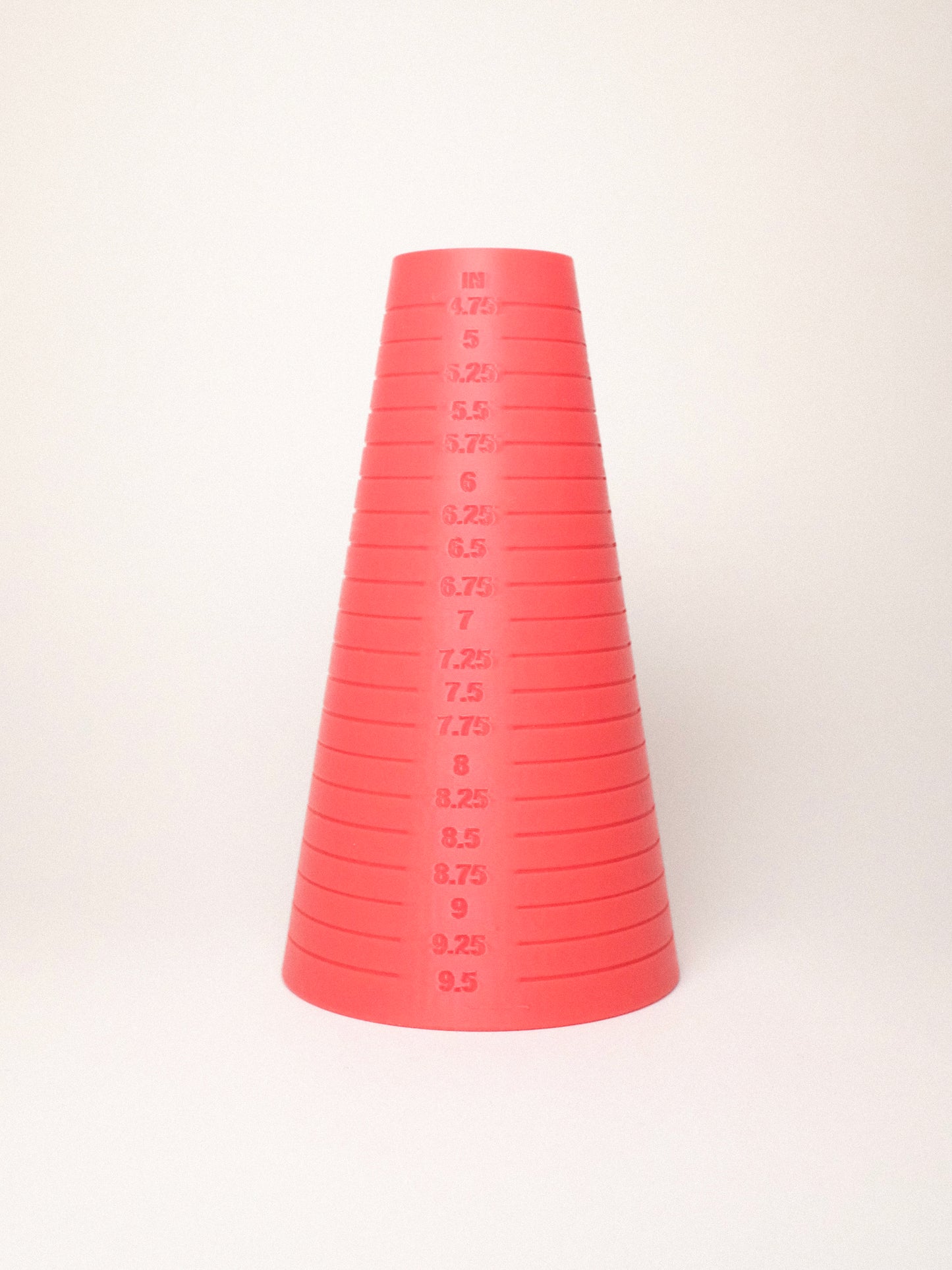 Bracelet Sizer Cone (Black, White, and Red)